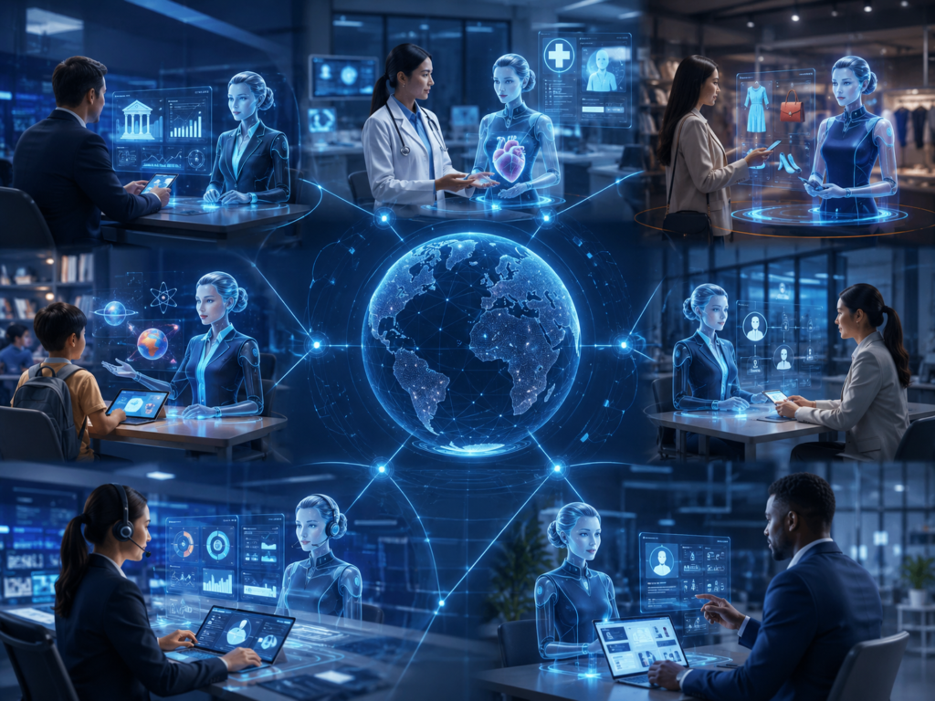 Digital AI workforce connecting industries through intelligent agents