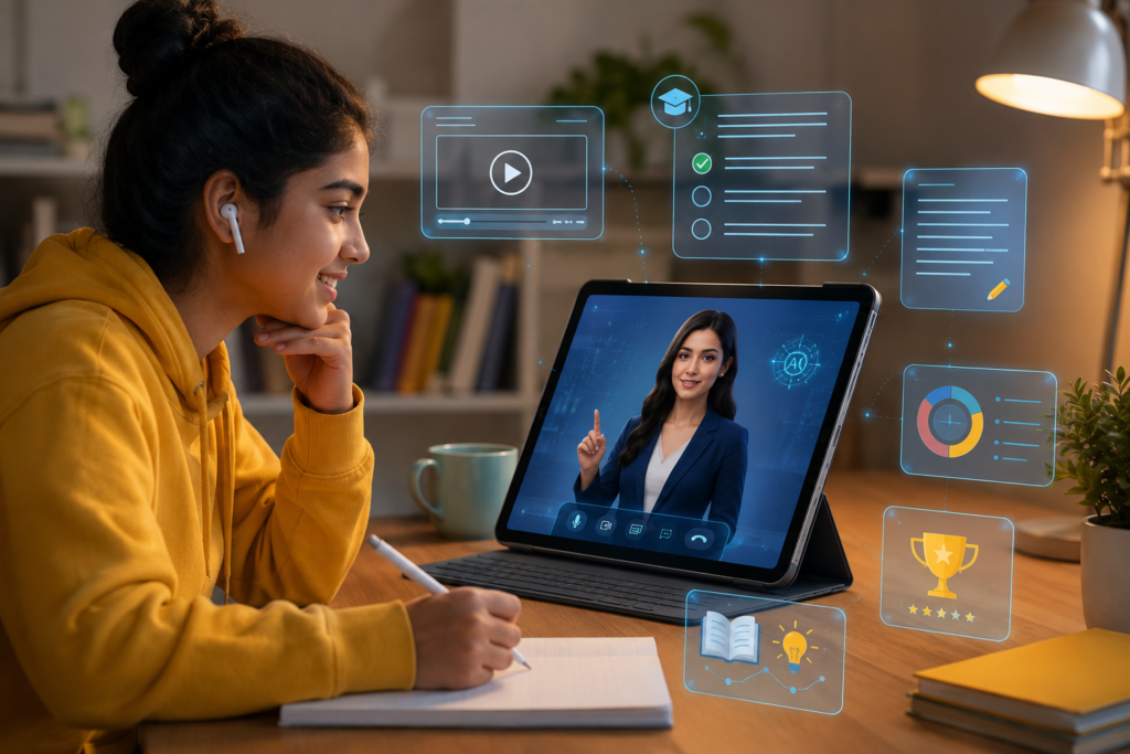 AI tutor helping students with personalized learning