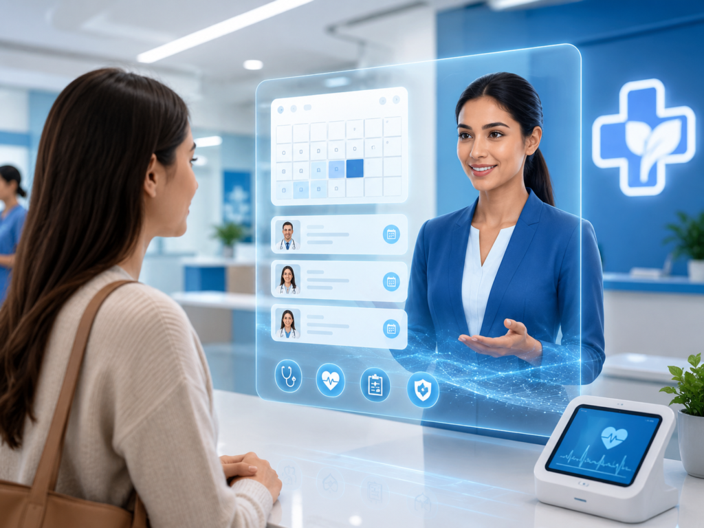 AI agent helping patients with healthcare appointment support